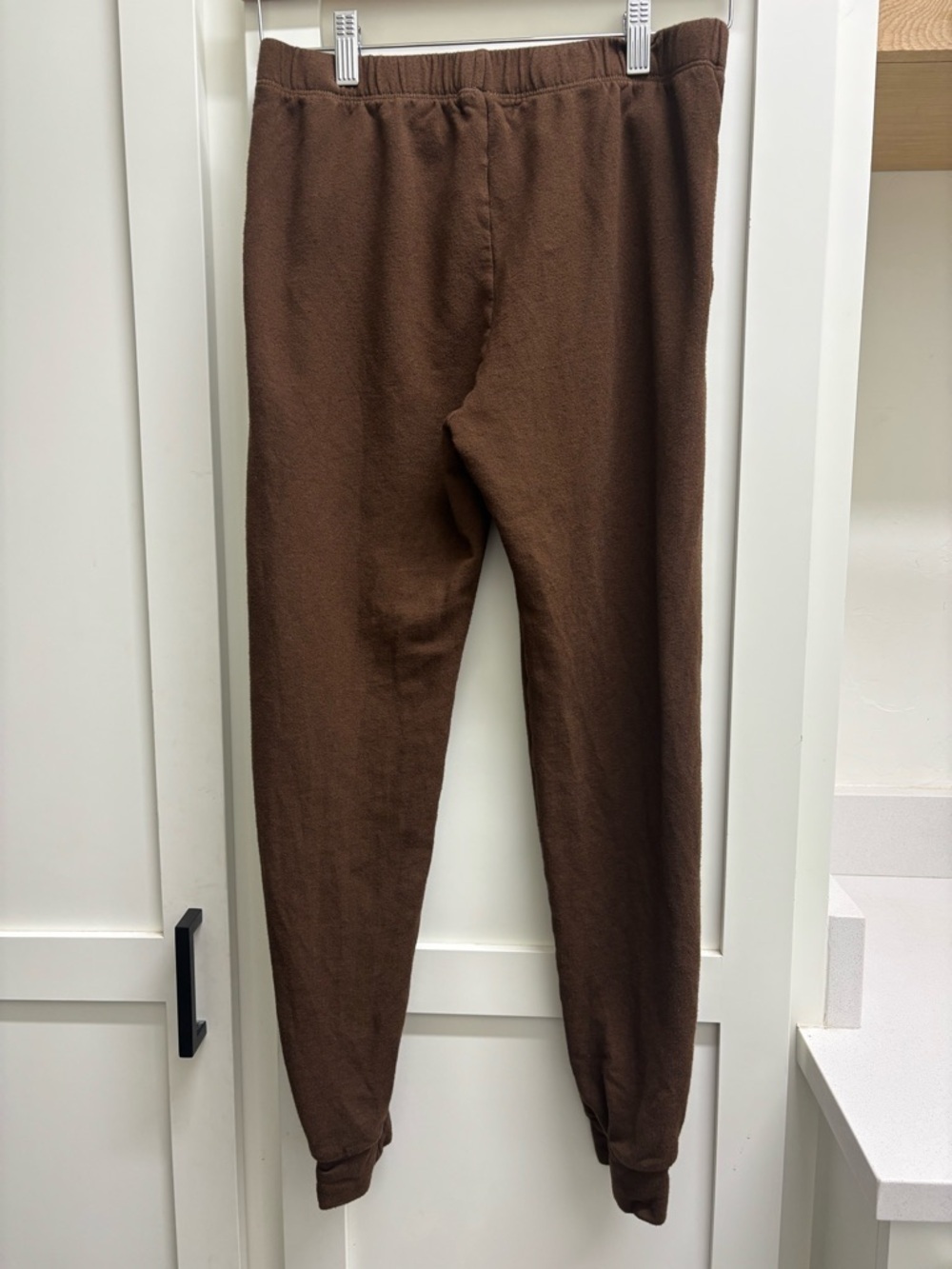 Monrow Softfleece Joggers Brown Elastic Waist Lounge Pants Size Small revolve - Picture 5 of 7